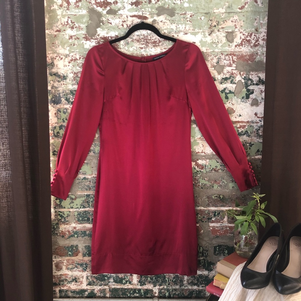 Silk Banana Republic Shift Dress, Red - LS